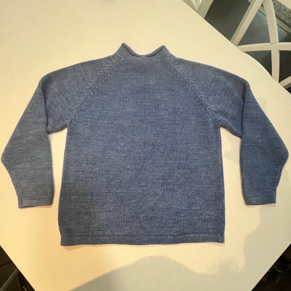 J. Crew 1988 Rollneck Sweater Heathered Sky Blue Size Men’s Small Excellent Cond - Picture 4 of 15